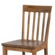 Marv Counter Height Chair Set of 2- Wooden Seat- Oak Brown Wood Finish