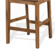 Marv Counter Height Chair Set of 2- Wooden Seat- Oak Brown Wood Finish