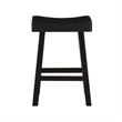 Casy 30 Inch Bar Height Stool- Saddle Seat- Black Rubberwood- Set of 2