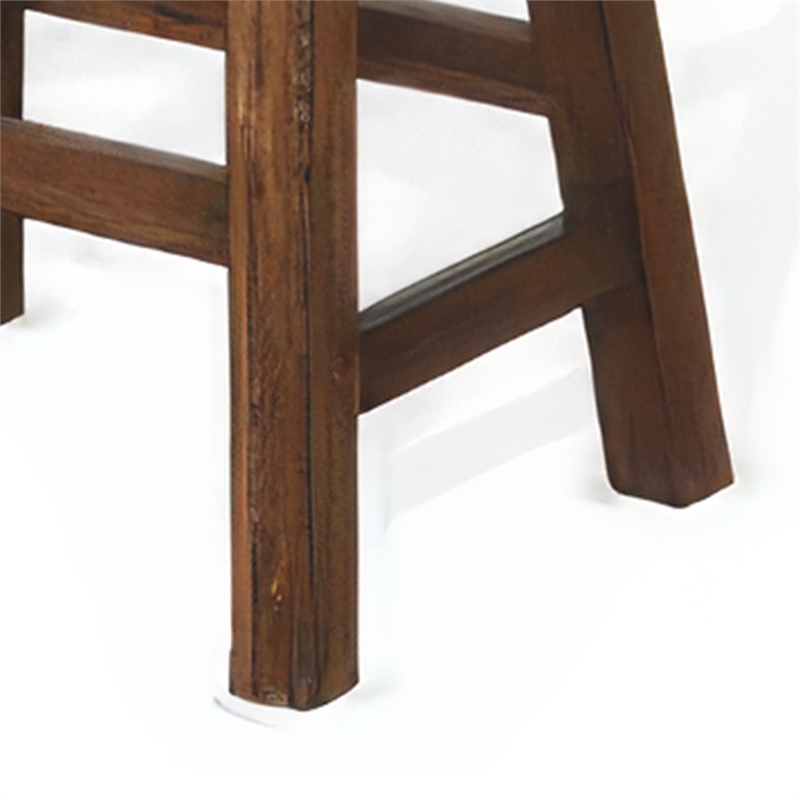 Reggie Counter Stool Set of 2- Saddle Seat Mocha Brown Mahogany