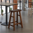 Reggie Barstool Set of 2- Saddle Seat- Mocha Brown Mahogany- 30 Inch