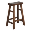 Reggie Barstool Set of 2- Saddle Seat- Mocha Brown Mahogany- 30 Inch