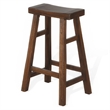 Reggie Barstool Set of 2- Saddle Seat- Mocha Brown Mahogany- 30 Inch