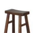 Reggie Barstool Set of 2- Saddle Seat- Mocha Brown Mahogany- 30 Inch