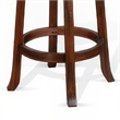 Odel Swivel Counter Stool Set of 2- Brown Faux Leather- Dark Mahogany