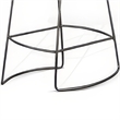 Yael Counter Stool Set of 2- Curved Seat- Rustic Brown Wood- 24 Inch