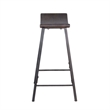 Flint Counter Stool Set of 2- Curved Dark Brown Mahogany- 24 Inch