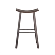 Zayle Barstool Set of 2- Black Angled Legs- Dark Brown Wood- 30 Inch