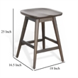 Ameri Counter Height Stool- Saddle Seat- Dark Brown Mahogany