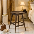 Ameri Counter Height Stool- Saddle Seat- Dark Brown Mahogany