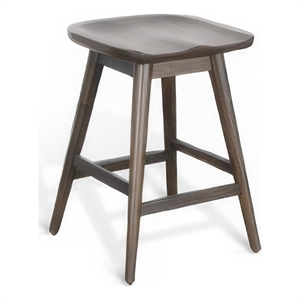 Ameri Counter Height Stool- Saddle Seat- Dark Brown Mahogany