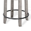 Zeka Swivel Counter Stool Set of 2- Rich Black Faux Leather- Gray