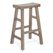 Rena Barstool Set of 2- Saddle Style Seat- Light Brown Mahogany Wood