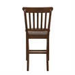 Lsy Counter Stool Chair Set of 2- Brown Wood- Fabric Upholstered Seat