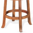Marv Swivel Counter Stool Set of 2 - Faux Leather Seat - Mahogany Wood