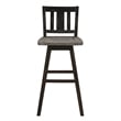 Ati 29 Inch Bar Height Stool Swivel Chairs Set of 2- Vertical Slat Back