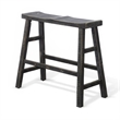 Rena Bar Height Bench- Trestle Legs with Footrests- Mahogany Wood