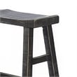 Rena Bar Height Bench- Trestle Legs with Footrests- Mahogany Wood