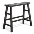 Rena Bar Height Bench- Trestle Legs with Footrests- Mahogany Wood