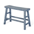 Rena Counter Height Bench- Trestle Legs with Footrests- Mahogany Wood Frame