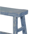Rena Counter Height Bench- Trestle Legs with Footrests- Mahogany Wood Frame