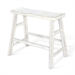 Rena Bar Height Bench- Trestle Legs with Footrests- Mahogany Wood