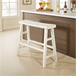 Rena Bar Height Bench- Trestle Legs with Footrests- Mahogany Wood