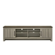 Nena TV Stand Cabinet- 2 Cabinet Doors- Brown Wood Top- Oak Gray