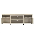 Evans TV Stand Media Cabinet- 4 Doors and Adjustable Shelf- Oak Brown