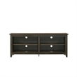 Trove TV Stand Media Cabinet w Open Shelves- Dusty Oak Brown 58 Inch
