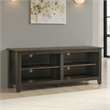 Trove TV Stand Media Cabinet w Open Shelves- Dusty Oak Brown 58 Inch