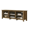 Nitto TV Stand Media Cabinet- Adjustable Shelves- Oak Brown 70 Inch