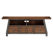 Fanny 64 Inch TV Media Entertainment Console- Rustic Brown- Gray