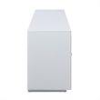 Eid 71 Inch TV Console with Fireplace- Speaker- 2 Cabinets- White Wood