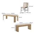 Meni 6pc Extendable Dining Table Set with 4 Chairs- Bench- Brown Wood