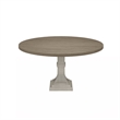 Sane 5pc Dining Table and Chair Set- Fiddleback- Round Top- Gray- White