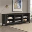 Nitto TV Stand Media Cabinet- Adjustable Open Shelf- Dark Gray 70 Inch