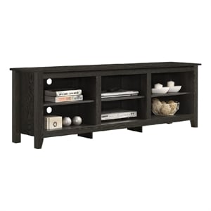 Nitto TV Stand Media Cabinet- Adjustable Open Shelf- Dark Gray 70 Inch