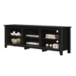Nitto TV Stand Media Cabinet- Adjustable Shelves- Black Wood 70 Inch
