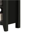 Nitto TV Stand Media Cabinet- Adjustable Shelves- Black Wood 70 Inch