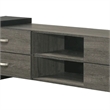 Teny TV Stand Media Cabinet- 70 Inch- 4 Drawers- Black Edge- Gray Wood