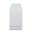 Lay 71 Inch TV Console with Fireplace- Speaker- LED- Cabinets- White Wood