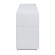 Deni 71 Inch TV Console with Fireplace- Speaker- Drawers- White Wood