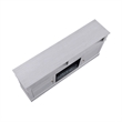 Cier 70 Inch TV Console with LED Fireplace Heater- Plinth Base- White- Gold