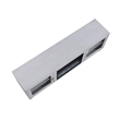 Samy 70 Inch TV Console LED Fireplace Heater- Glass Door- White- Silver
