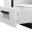 Sda 71 Inch TV Media Console- Door Cabinets- Drawers- Black Handles- White