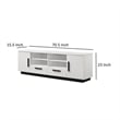 Sda 71 Inch TV Media Console- Door Cabinets- Drawers- Black Handles- White