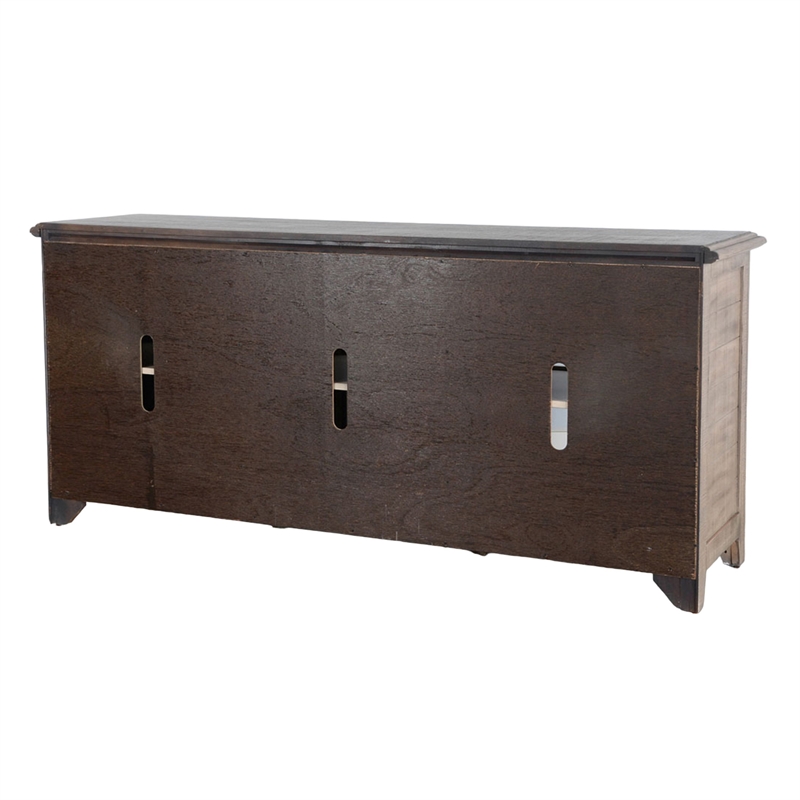 Rena TV Media Entertainment Console- Adjustable Shelves- 70 Inch Gray