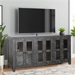 Rena TV Media Entertainment Console with Shelves- 70 Inch Rustic Black