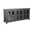 Rena TV Media Entertainment Console with Shelves- 70 Inch Rustic Black